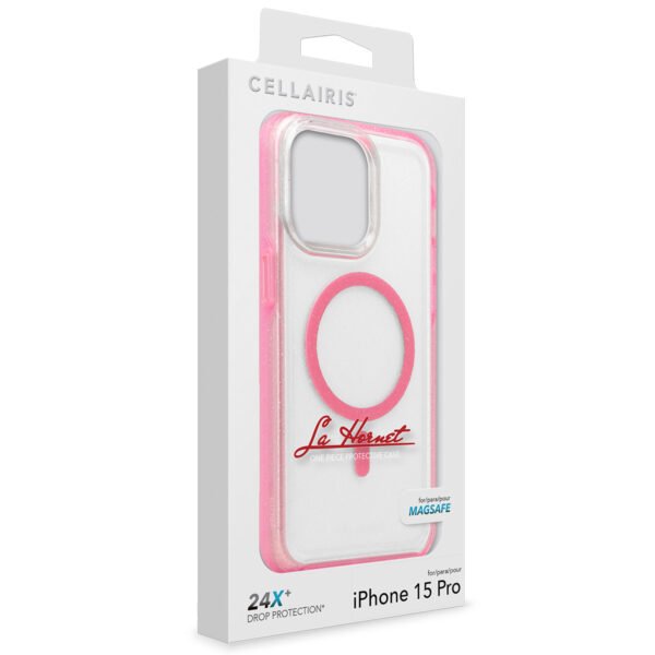 Case "La Hornet Glitter" para IPhone 15/ 14 en color "Clear Hot Pink" con MagSafe - Imagen 7