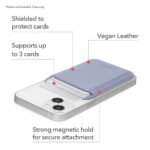 Wallet - en estilo "Vegan Leather" en color  "Lila" con MagSafe - Imagen 3