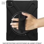 Case "Rapture Rugged" - para IPad Pro 12.9" - Generación 3/4 con soporte y colgante en color "Black" - Imagen 2