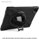 Case "Rapture Rugged" - para IPad Pro 12.9" - Generación 3/4 con soporte y colgante en color "Black" - Imagen 3