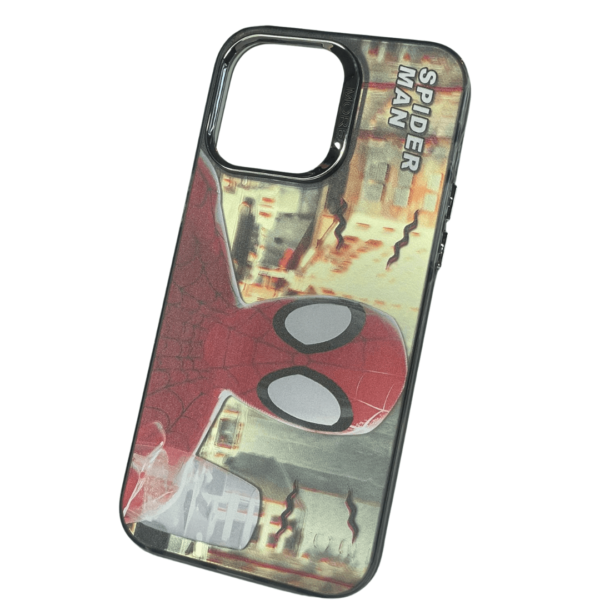 4 Case de Spiderman para iPhone 11, 13, 14 y 14 pro max - Rojo con gris - Imagen 3