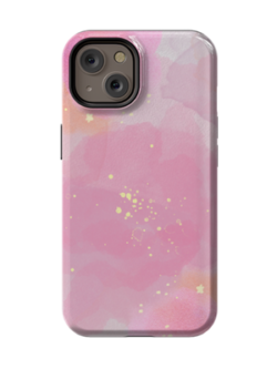 Estuche Marmoleado rosa con dorado Elegance para iPhone
