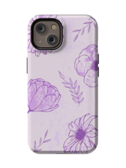 Case flores morado para iphone