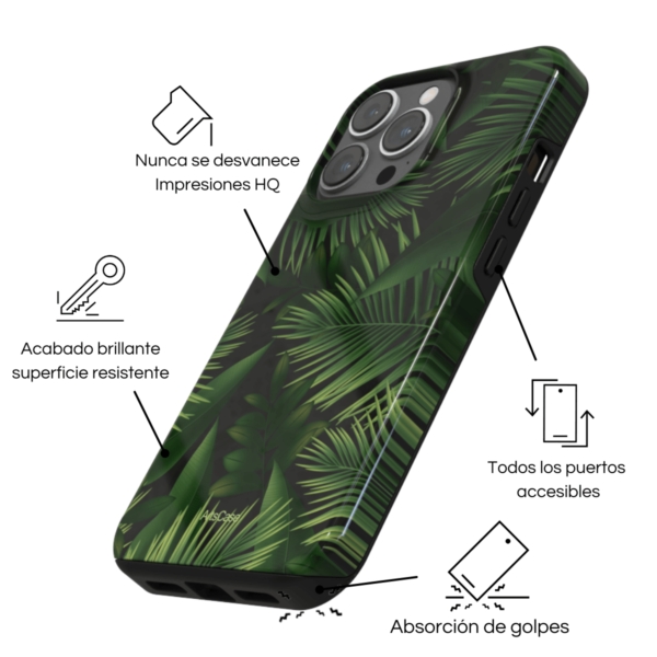 Tropical Leaves Garden_24530_1200x1200_1 (1) ArtsCase Tropical Garden iPhone Case - Imagen 3