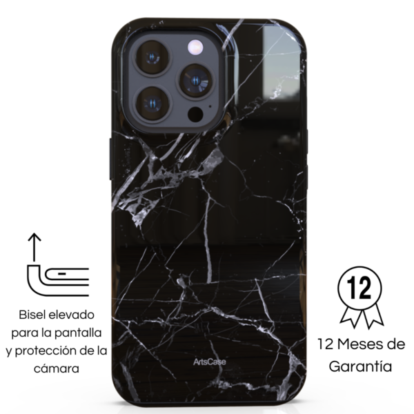 Noir Marble_24583_1200x1200_2 Noir Marble iPhone Case ArtsCase - Imagen 2