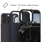 Noir Marble iPhone Case ArtsCase - Imagen 4