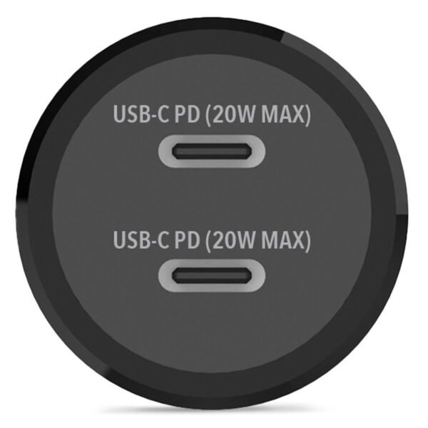 Cargador De Coche Cellairis - Doble USB-C + USB-C 40W Negro - Imagen 2