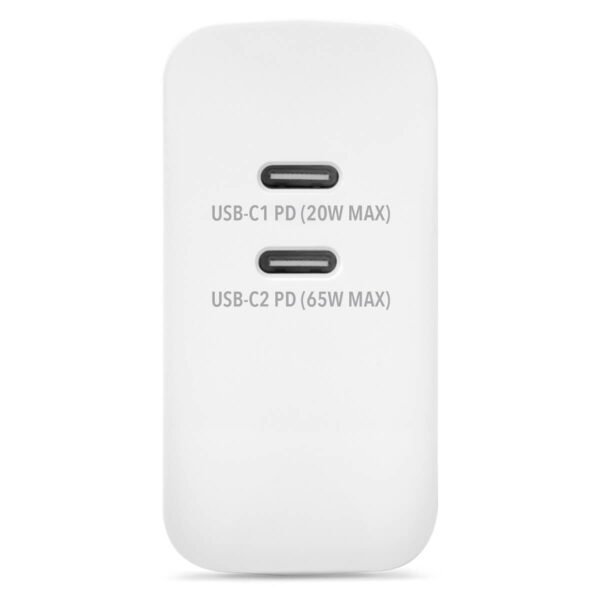 Cargador De Pared Cellairis - Doble USB-C + USB-C 70W Blanco - Imagen 2