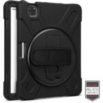Rapture Rugged - Apple IPad Pro 11" Gen 5/4/3/2/1 Air 10.9" Gen5/ 4 Con Soporte Y Correa De Mano, Color Negro