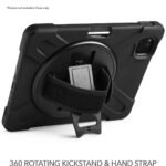 Rapture Rugged - Apple IPad Pro 11" Gen 5/4/3/2/1 Air 10.9" Gen5/ 4 Con Soporte Y Correa De Mano, Color Negro - Imagen 2