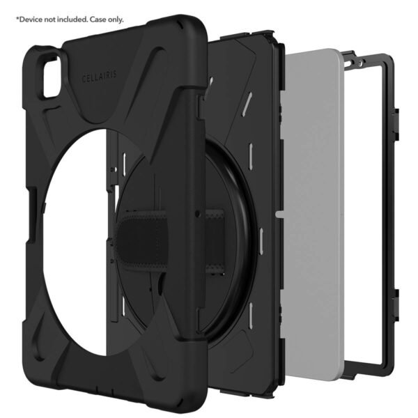 Rapture Rugged - Apple IPad Pro 11" Gen 5/4/3/2/1 Air 10.9" Gen5/ 4 Con Soporte Y Correa De Mano, Color Negro - Imagen 3