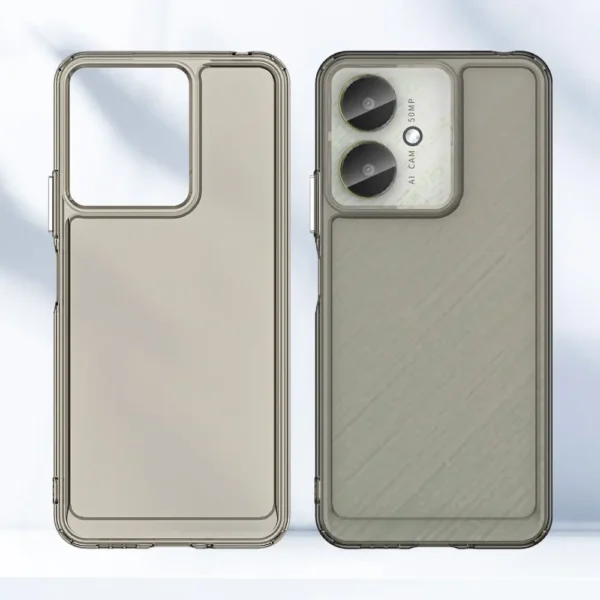 Case Transparente Gris TPU Candy Series para Xiaomi Redmi 13C 4G /13C 5G o Poco C65 4G - Imagen 2