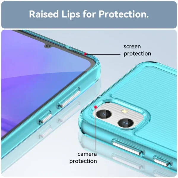 Case Transparente Celeste Antigolpes TPU Candy Series para Samsung Galaxy A05 4G - Imagen 3