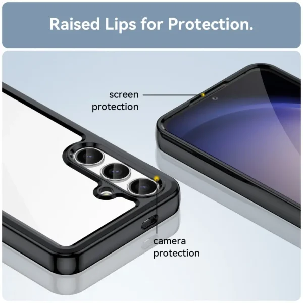 carcasa-galaxy-cellairis Estuche Transparente Negro Samsung Galaxy S24 TPU + Acrílico Antirrayaduras - Imagen 3