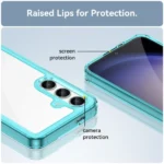 Case Transparente Celeste Samsung Galaxy S24 TPU + Acrílico Antirrayaduras - Imagen 3