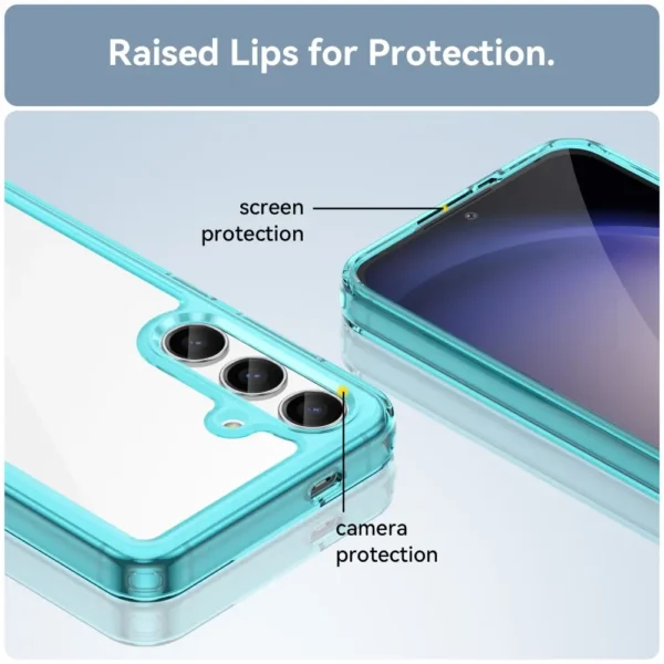 carcasa-samsung-galaxy Case Transparente Celeste Samsung Galaxy S24 TPU + Acrílico Antirrayaduras - Imagen 3