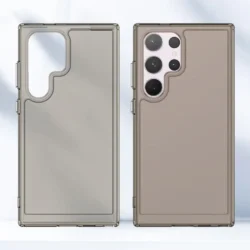 Case Flexible TPU para Samsung Galaxy S24 Ultra Transparente Gris