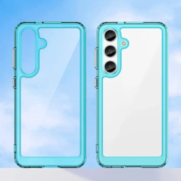 case-s24-ecuador Case Transparente Celeste Samsung Galaxy S24 TPU + Acrílico Antirrayaduras - Imagen 1