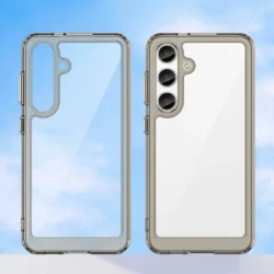 Estuche Transparente Gris Samsung Galaxy S24 TPU + Acrílico Antirrayaduras