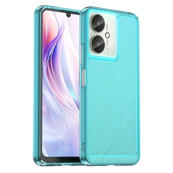 redmi-case-ecuador Estuche Transparente Celeste TPU Candy Series para Xiaomi Redmi 13C 4G /13C 5G o Poco C65 4G - Imagen 1