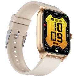 Smartwatch Dorado QX15 con Monitor de Oxígeno en Sangre y Pantalla TFT de 1.85 pulgadas