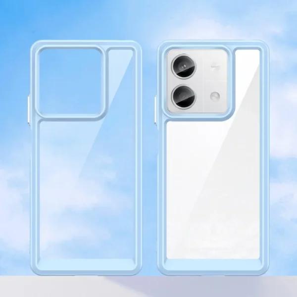 xiaomi-carcasa-celular Case Celeste TPU para Xiaomi Redmi Note 13 5G + Respaldo Transparente de Acrílico - Imagen 3