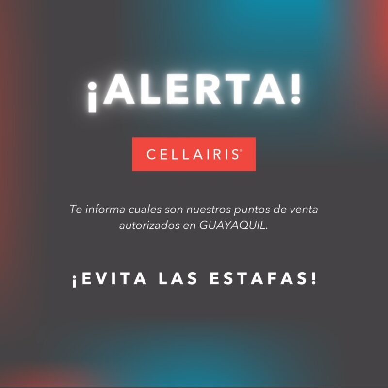 Tienda oficial de Cellairis en Guayaquil, en Mall del Sol y Mall del Norte.