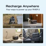 Estación de Energía Portatil EcoFlow RIVER 2 de 256Wh Bateria LiFePO4 - Imagen 10