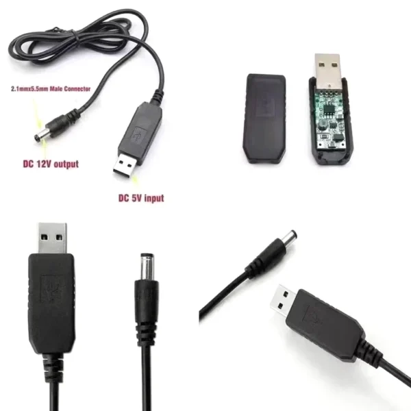 Cable Convertidor de 5V a 12V para Router con Adaptadores - Imagen 5