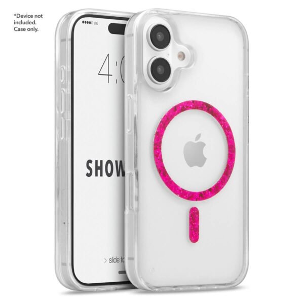 40-0060002R16magneta Showcase Halo Glitter - iPhone 16 Magenta w/ MagSafe - Imagen 1
