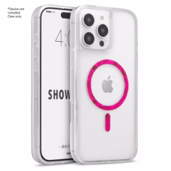 Estuche Cellairis Showcase Halo Glitter para iPhone 16 Pro Max - Magenta Brillante con MagSafe - Ecuador