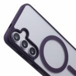 Funda para Samsung Galaxy S23 FE compatible con MagSafe a prueba de golpes PC+TPU cubierta transparente para teléfono - Púrpura oscuro - Imagen 2
