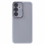 Serie DKSM para Samsung Galaxy A15 5G / A15 4G Funda con marco de cámara galvanizada Cubierta de teléfono TPU - Blanco transparente
