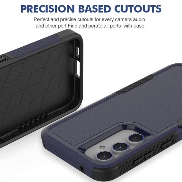 Funda para teléfono PC+TPU para Samsung Galaxy S23 FE Funda protectora para teléfono antirrayas - Azul oscuro - Imagen 5