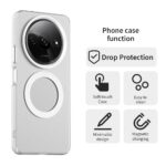 Funda para Xiaomi Redmi A3 4G / A3x 4G / Poco C61 4G compatible con MagSafe PC+TPU+PET cubierta trasera del teléfono - Blanco - Imagen 2