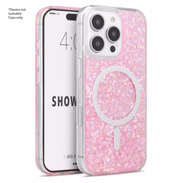 iphone-16-pro-baby-pink-proteccion-cellairis-ecuador. Cellairis Showcase Glam - iPhone 16 Pro Baby Pink w/ MagSafe - Imagen 3