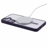 Funda para Samsung Galaxy S23 FE compatible con MagSafe a prueba de golpes PC+TPU cubierta transparente para teléfono - Púrpura oscuro - Imagen 3