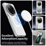 Funda para Xiaomi Redmi A3 4G / A3x 4G / Poco C61 4G compatible con MagSafe PC+TPU+PET cubierta trasera del teléfono - Blanco - Imagen 3