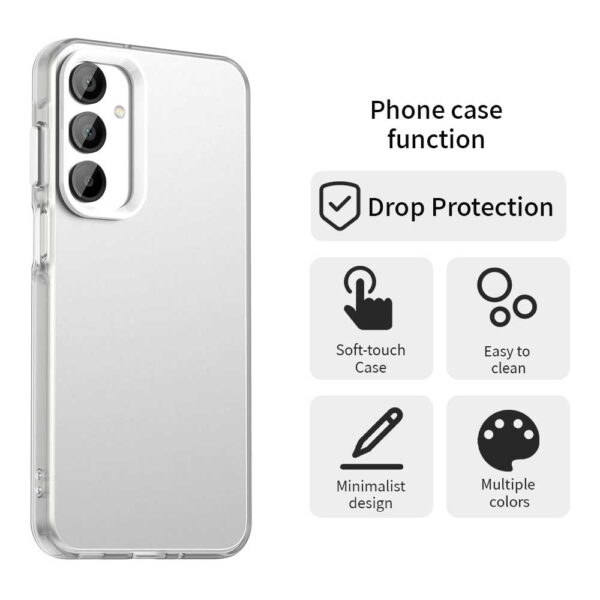 Funda PC+TPU+PET Mate Anti-caída para Samsung Galaxy A55 5G - Blanco - Imagen 4