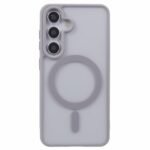 Funda para Samsung Galaxy S23 FE compatible con MagSafe a prueba de golpes PC+TPU cubierta transparente para teléfono - Gris