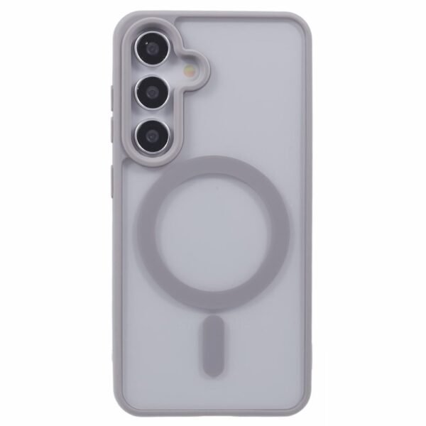 Funda para Samsung Galaxy S23 FE compatible con MagSafe a prueba de golpes PC+TPU cubierta transparente para teléfono - Gris - Imagen 4