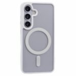 Funda para Samsung Galaxy S23 FE compatible con MagSafe a prueba de golpes PC+TPU cubierta transparente para teléfono - Blanco
