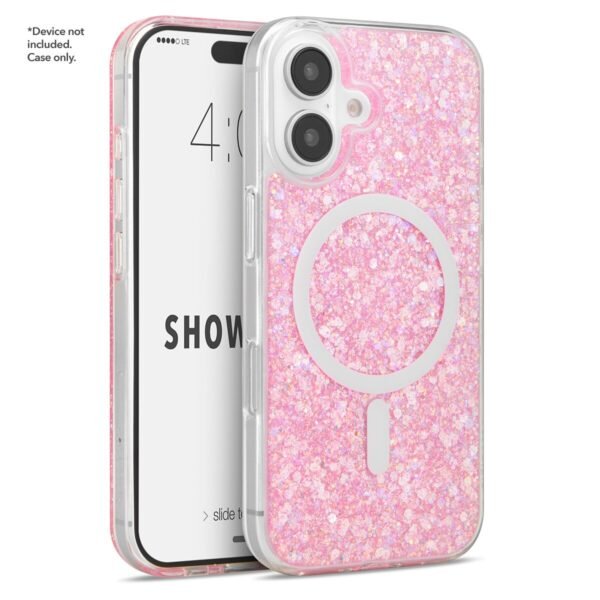showcase-glam-iphone-16-baby-pink-proteccion-cellairis-ecuador. Cellairis Showcase Glam - iPhone 16 Baby Pink w/ MagSafe - Imagen 3