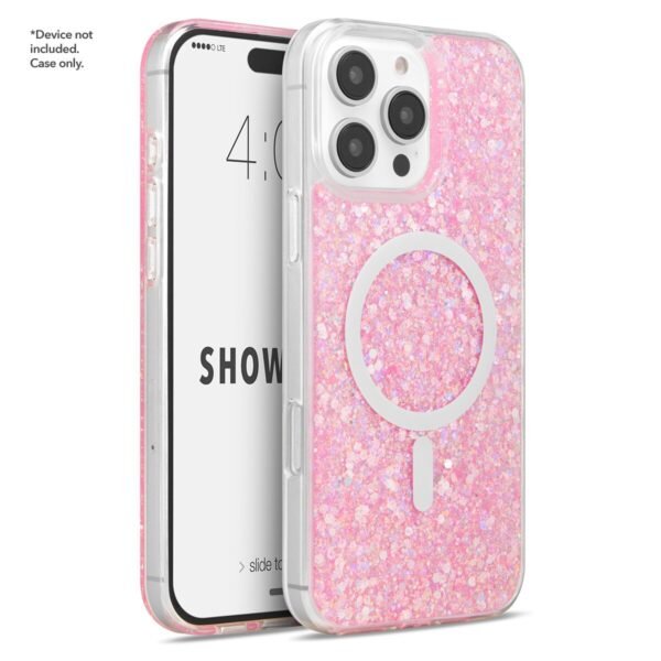 showcase-glam-iphone-16-pro-max-baby-pink-proteccion-cellairis-ecuador. Cellairis Showcase Glam - iPhone 16 Pro Max Baby Pink w/ MagSafe - Imagen 3
