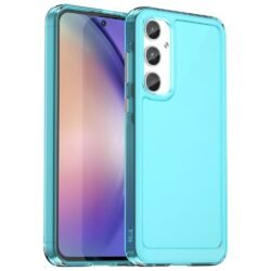 ara Samsung Galaxy A55 5G Funda Candy Series TPU Cubierta trasera para teléfono a prueba de caídas - Azul transparente