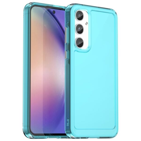 ara Samsung Galaxy A55 5G Funda Candy Series TPU Cubierta trasera para teléfono a prueba de caídas - Azul transparente - Imagen 2