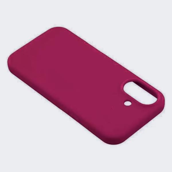 Case iPhone 16 – Silicona- Rojo Vino - Imagen 2