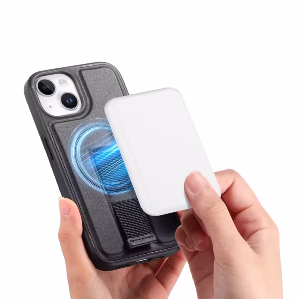 Case Magnético para iPhone 15 con Correa de Mano – Negro - Imagen 3