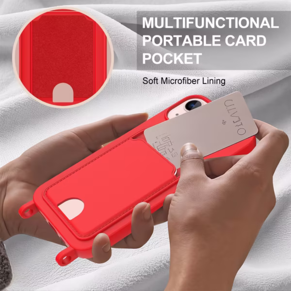 Case de Silicona iPhone 15 – Rojo - Imagen 3