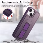 Case Magnética con Correa para iPhone 15 –Antigolpes – Color Morado - Imagen 2